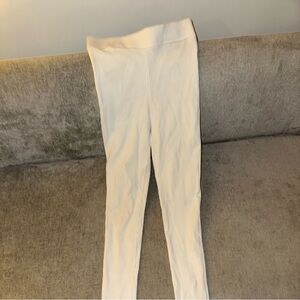 White ribbed Naked Wardrobe Leggings